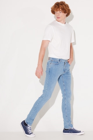 Lee Malone Skinny Fit Dar Kesim Düşük Bel Çok Dar Paça Mavi Erkek Esnek Jean Denim Kot Pantolon L736016404 Mavi