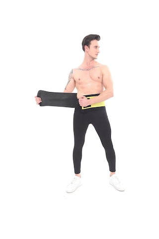 Sh Mağazacılık Unisex Termal Terleten  Sarı  Bel Korse Kemer Sarı