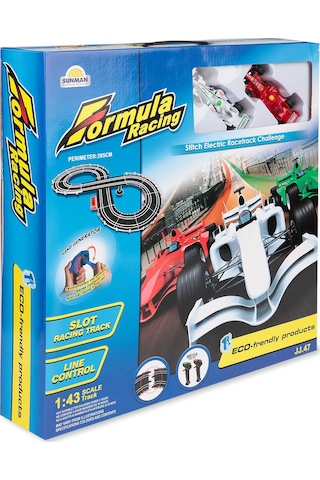 Sunman Oyuncak Yarış Set 1/43 Formula Racing Müzikli 285 CM. - Standart