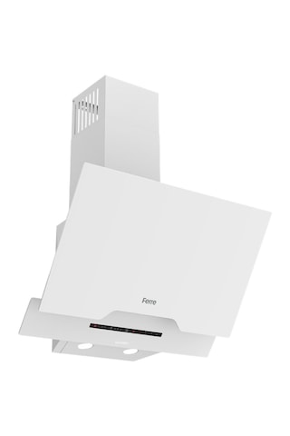 Ferre D064-SA SILENTART Beyaz Yatık Cam Davlumbaz