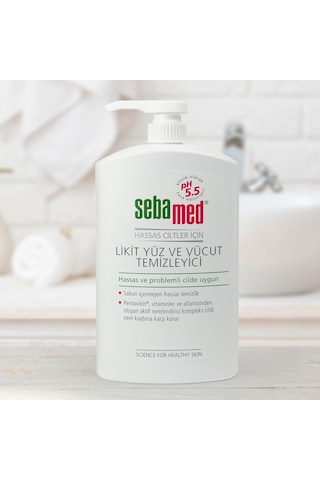 Sebamed Hassas Ciltler İçin Pentavitin İçerikli Nemlendirici Etkili Yüz ve Vücut Temizleme Jeli 1000 ML