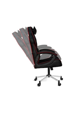 Türksit Range Yastıklı Yönetici ve Oyuncu Koltuğu Siyah-Kirmiz