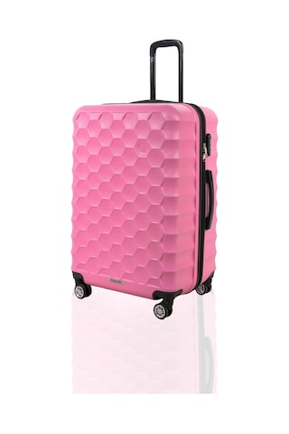 Polo&Sky Petek Model Pembe Renk Büyük Boy Valiz Bavul Pembe