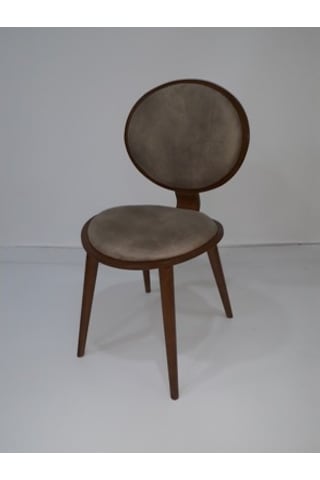 Sandalye Papel Model Kayın Torna RETRO Ayak soho Kumaş Oval Sırt Yuvarlak oturum 1adet El Yapım