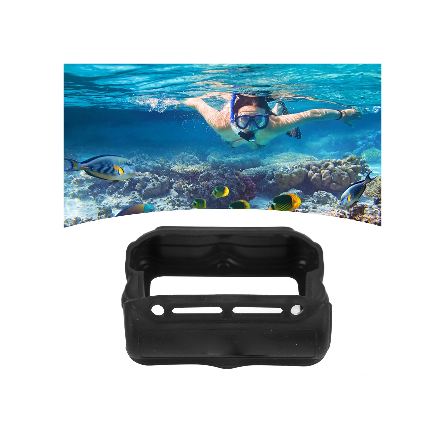 Shineyee Shearwater Perdix Aı/sa Dalış Bilgisayarı Koruması - Sıvı Silikon Kapak, Toz Ve Kırılma Engeli, Su Altı Kullanıma Uygun Siyah