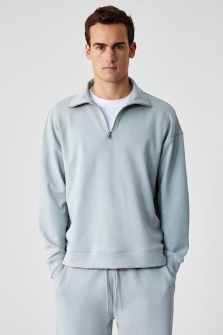 GRIMELANGE Faust Erkek Dik Yaka Oversize Uzun Kol Fermuarlı Beli Lastikli Gri Eşofman Takımı Gri