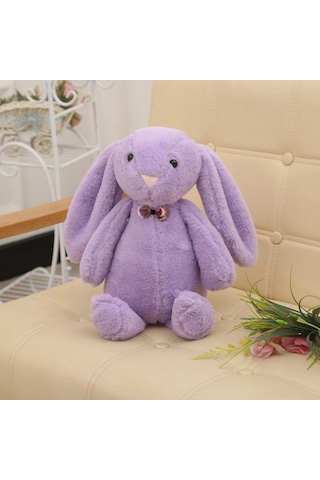 Led Işıklı. Uyku Arkadaşı Uzun Kulak Bunny Peluş Tavşan 65Cm Lila