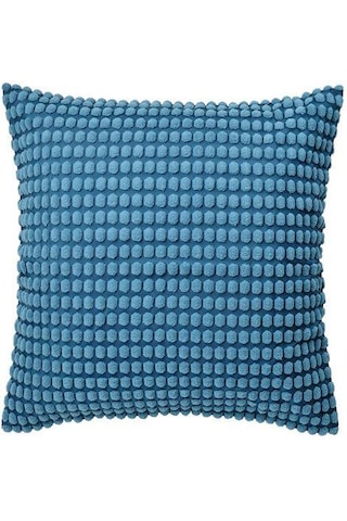 Kırlent Kılıfı Mavi Renk MeridyenDukkan 65x65 Cm Puantiye Temalı Ev Tekstili