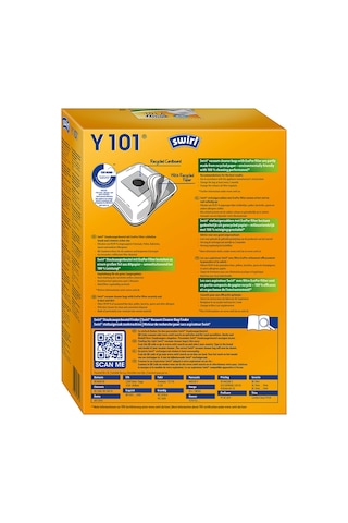 Swirl Y101 EcoPor  Grundig Uyumlu  Privileg ve Severin Elektrikli Süpürgeler için Toz Torbası