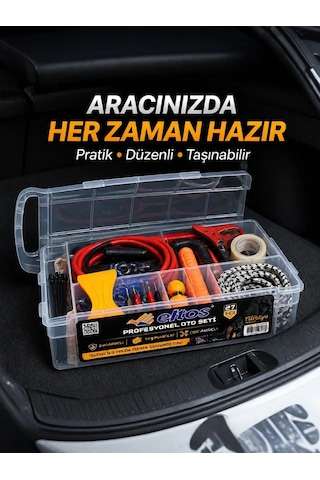 Çok Amaçlı 27 Parça Araç Acil Durum Ekipman Seti Düzenli Taşıma Kutulu
