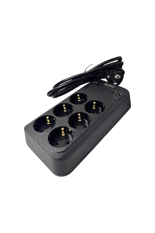 Showmax Sh-4630 2mt 2xusb-2xtype-c 4lü Termal Akım Korumalı Priz 10a 2500w 2 M