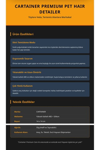 Cartaıner Premium Pet Hair Detailer