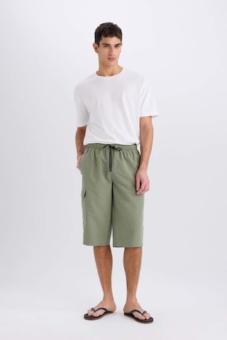 Defacto Long Fit File Astarlı Uzun Boy Kargo Cep Deniz Şortu E0905ax25hskh109 Haki