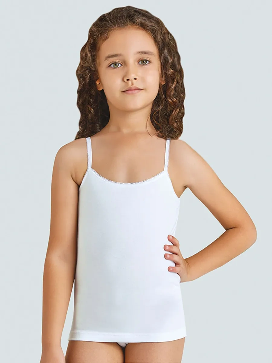 Baykar Kız Çocuk İçin Düz Beyaz Atlet, 2 Parça Set 417098295 Beyaz