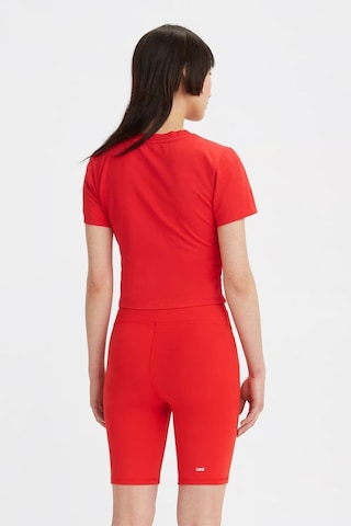 Levi's Kadın Bisiklet Yaka Pamuklu Dar Kesim Basic Crop Kırmızı T-shirt - A3718 001 Kırmızı XS