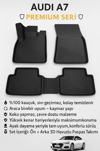 Audi A7 2018+ Uyumlu 3d Oto Paspas