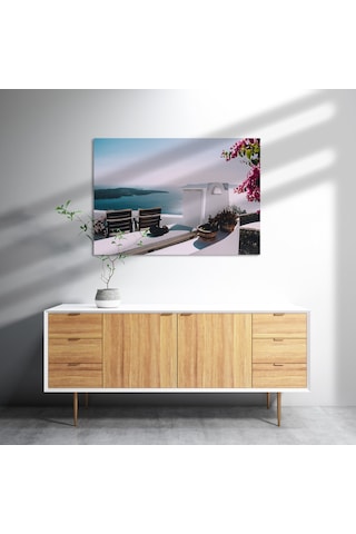 Cakasepetim Adalar Ve Deniz Manzaralı Balkon Ahşap Mdf Tablo