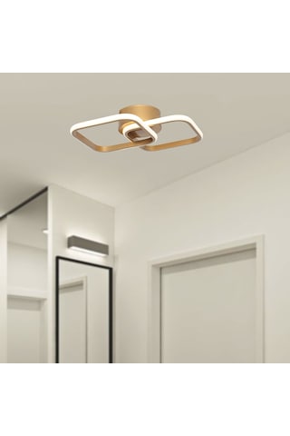 Tt405-2-Esk Tt Aydınlatma Eskitme Boyalı 2 Li Kare Led Avize