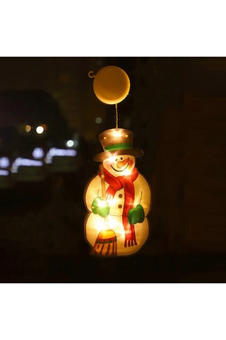 Suofeng S2-kardan Adam Figürlü Led Işık Zinciri, Islak Beyaz Işık, Noel Dekorasyonu, Pencere/perde Süsü, Pilli Piller Dahil Değil Çok Renkli