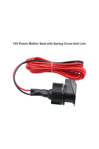 Mufunye 12v Plastik Ana Soket - 16 Awg Kablolu Ve Yaylı Kapaklı 21mm İç Çap