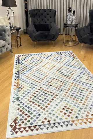 Valencıa-1501 Kaymaz Taban Dekoratif Modern Yıkanabilir Kolay Temizlenen Salon Balkon Mutfak Halısı Kilim Yolluk