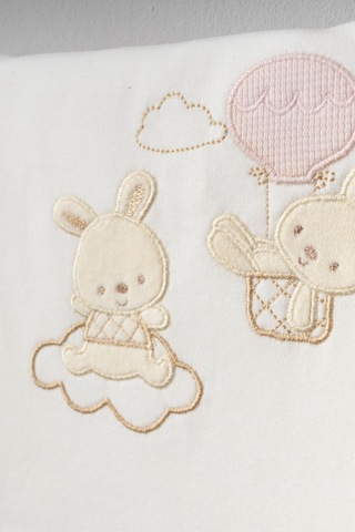 Bebitof Balonlu Tavşan Desenli 10 Parça Kutulu Yenidoğan Hastane Çıkışı Zıbın Seti Pudra