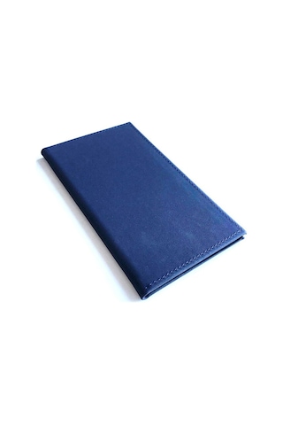 Hesap Sümeni Adisyon Kabı Lacivert Renk Vegan Deri 12 X 20 Cm.