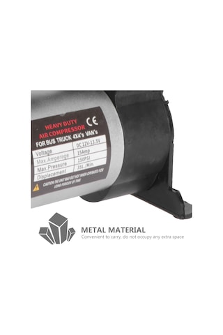 Lastik Şişman Hava Kompresörü Otomatik Kapatma Özelliği Ve Led Işığı İle Araba Ve Motosiklet Lastikleri İçin Yüksek Basınçlı Metal Pompa