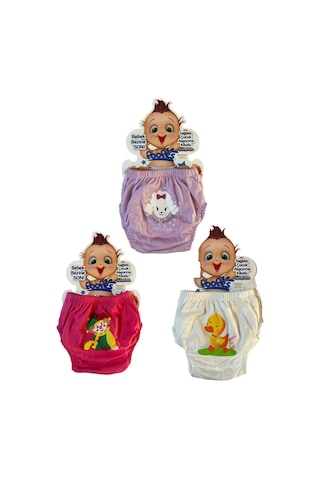 3'lü Alıştırma Külodu 3'lü Kuzu-ördek-palyaço