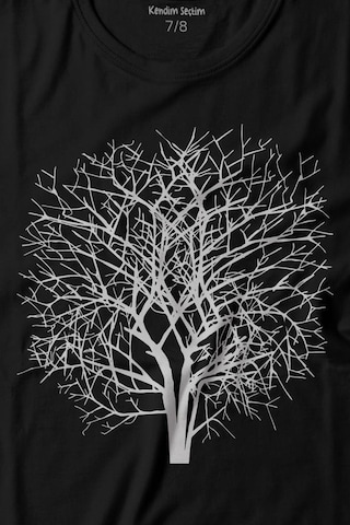 Kendim Seçtim Ağaç Perisi Dalları Çizim Baskılı Tişört Çocuk T-shirt 001
