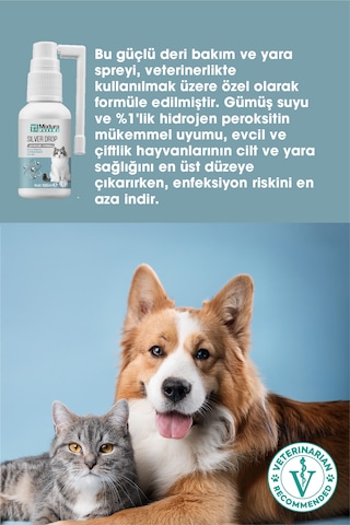 Mixtura Pharma Silver Drop Nano-gümüş Dezenfektan Damla Sprey Kedi Ve Köpek Temizleme Spreyi