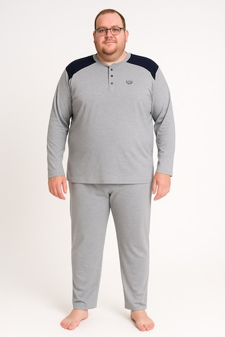 Mutlu City Erkek Yüksek Kalite İnterlok Penye Büyük Beden Pijama Takımı 18540 Açık Gri