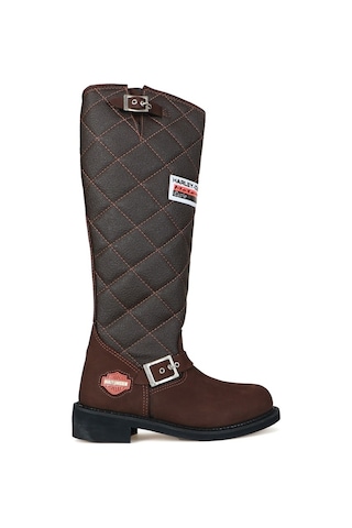 Harley Davidson Harley-Davidson Loconia Hi 646 Dark Brown Nubuk Unisex Çizme 025G Kahverengi