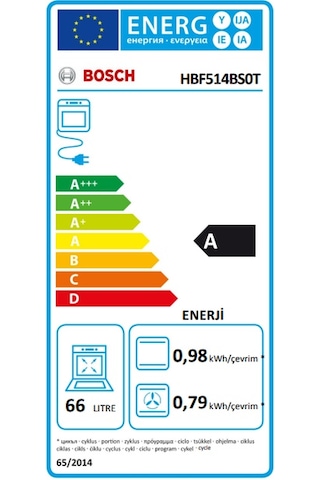 Bosch HBF514BS0T 66 LT Ankastre Fırın