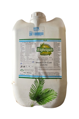 Sıvı Magnezyum Magnezyum Sülfat Çözeltisi Yeşillendirici 20 Lt