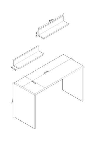 Olven Çalışma & Ofis Masası 120 Cm Beyaz-meşe