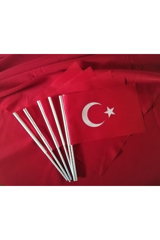 Çubuklu Raşel Kumaş Türk Bayrağı 10 Adet 20 x 30 CM Çubuklu Raşel Kumaş Türk Bayrağı 10 Adet 20 x 30 CM