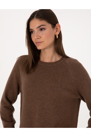 Pierre Cardin Kadın Kahverengi Kazak /triko 50316659-vr029 Kahverengi