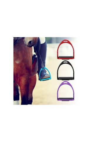 Qingmipy Alüminyum At Bindirme Stirrup, Hafif Ve Dayanıklı, 660lb Yüke Dayanır, Kaymaz Önleyici, Siyah St3111co