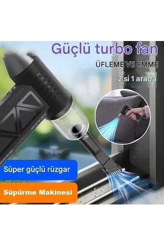 Bnl Ticaret Mini Turbo Jet Fan 110.000 Rpm 200w Şarjlı Kablosuz El Tipi Güçlü Hava Üfleyici Ve Toz Alma Cihazı