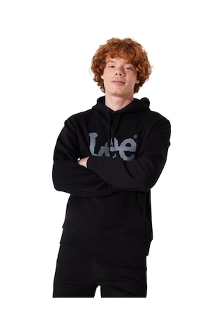 Lee Cooper Normal Kesim %100 Pamuk Kapüşonlu Sweatshirt Sİyah