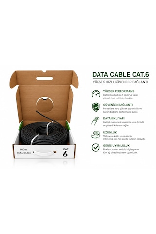 Kant.tech 100m U-utp Pe 23awg Outdoor Cat6 Network Kablo Yüksek Iletim 100 Metre -