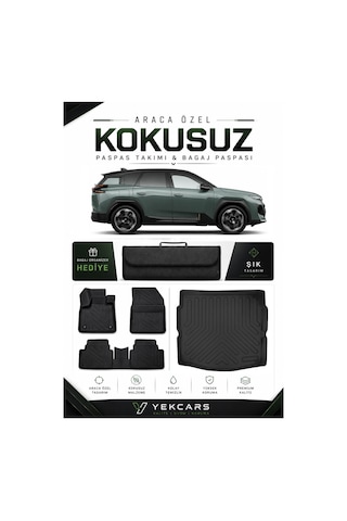 Citroen C3 Aircross Hybrid 2026 Model Aracınıza Özel 4d Kauçuk Paspas Takımı Ve Alt Bagaj Havuzu Citroen C3 Aircross Hybrid 2026 Model Aracınıza Özel 4d Kauçuk Paspas Takımı Ve Alt Bagaj Havuzu