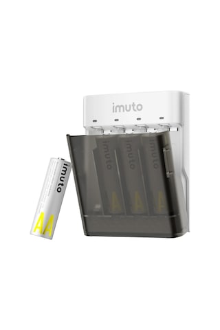 Imuto 3600mwh Aa Şarj Edilebilir Pil + Power Case Şarj Kiti 4 Lü Paket
