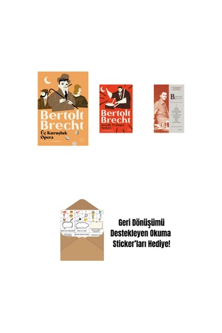 Üç Kuruşluk Opera + Gecede Trampet Sesleri + Bertolt Brecht - Bütün Oyunları 1 Ciltli + Okuma Sticker'ları
