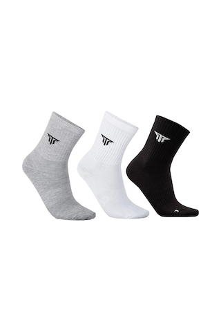 Techsport Tenis Corap 3 Lu Siy Bey Gri Tenis Çorabı 3 Çift Ts703tns-103 Çok Renkli Ts703tns-103 Renkli