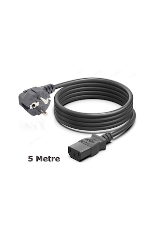 C13 Power Kablo Standart Kasa Monitör Elektrik Güç Kablosu - 5 mt