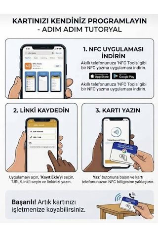 3'lü Premium Nfc Kart Seti Instagram Takip Google Yorum Ve Banka Ödeme Kartı Tanıtım Pleksi Kartlar