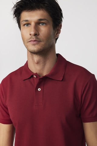 Tudors Erkek Slim Fit Dar Kesim Pamuklu Yumuşak Dokulu Serin Tutan Kumaş Düz Pike Bordo Polo Yaka Tişört-30770-Bordo