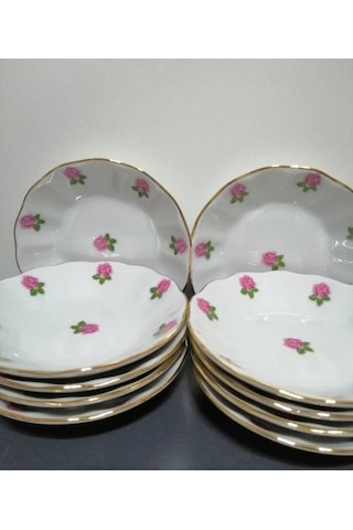 Porland Porselen 11 Cm Gülyaldız 12'li Çay Tabak Beyaz